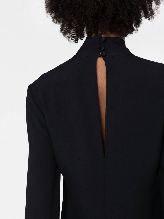 Taller Marmo Mini-jurk met veren afwerking Zwart