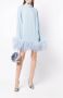 Taller Marmo Jurk met verendetail Blauw - Thumbnail 2