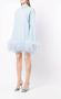 Taller Marmo Jurk met verendetail Blauw - Thumbnail 3