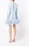 Taller Marmo Jurk met verendetail Blauw - Thumbnail 4