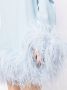 Taller Marmo Jurk met verendetail Blauw - Thumbnail 5