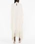 Taller Marmo Midi-jurk met franje Beige - Thumbnail 4