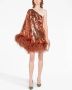Taller Marmo Jurk met pailletten Oranje - Thumbnail 2
