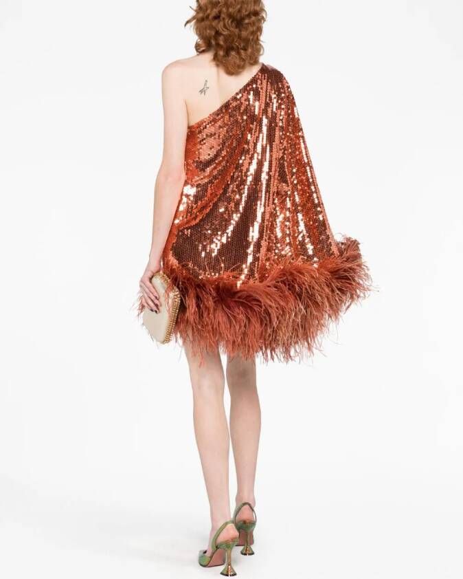 Taller Marmo Jurk met pailletten Oranje
