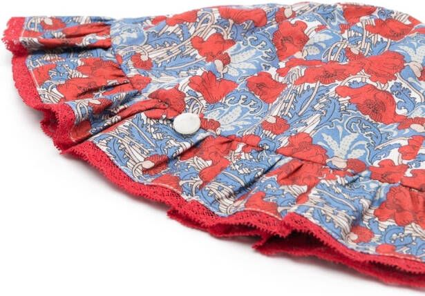 Tartine Et Chocolat Hoed met bloemenprint Rood