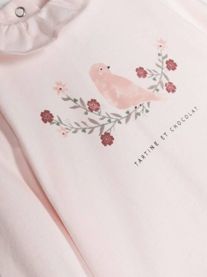 Tartine Et Chocolat T-shirt met ruchekraag Roze