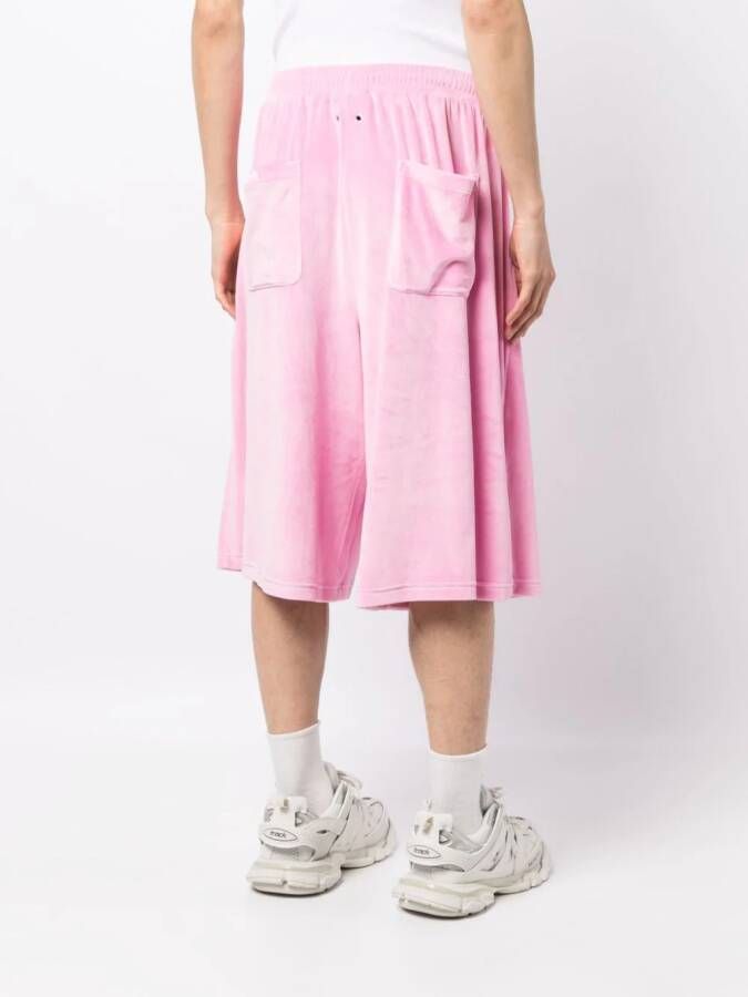 TEAM WANG design Bermuda shorts met trekkoord Roze