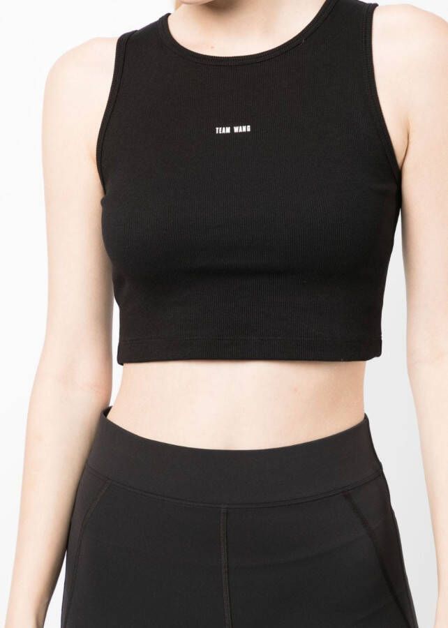 TEAM WANG design Tanktop met logoprint Zwart