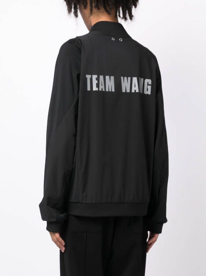 TEAM WANG design Trainingsjack met geborduurd logo Zwart