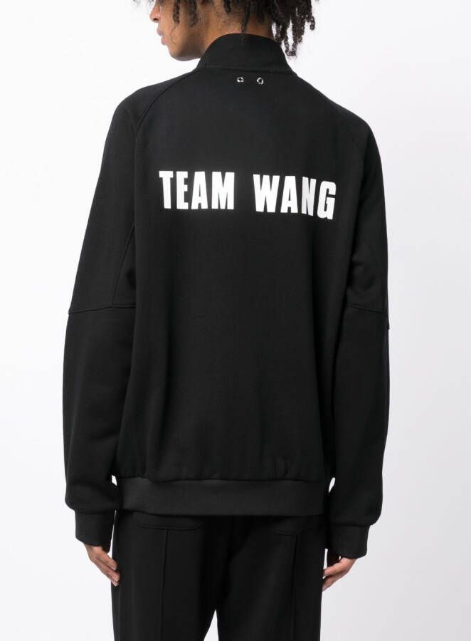 TEAM WANG design Trainingsjack met geborduurd logo Zwart