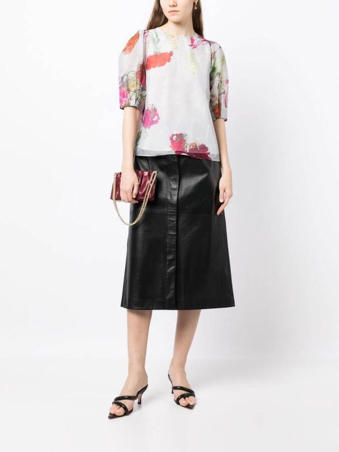 Ted Baker Blouse met pofmouwen Grijs