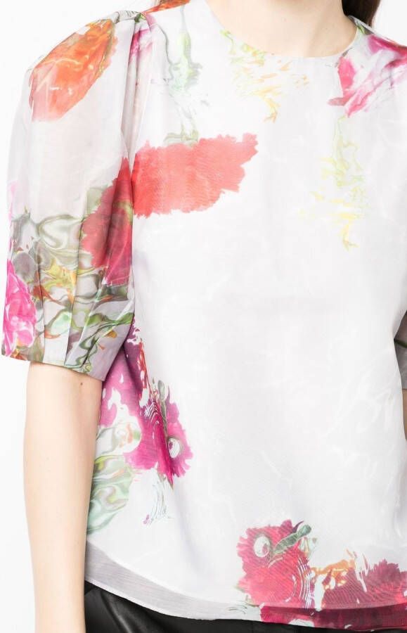 Ted Baker Blouse met pofmouwen Grijs