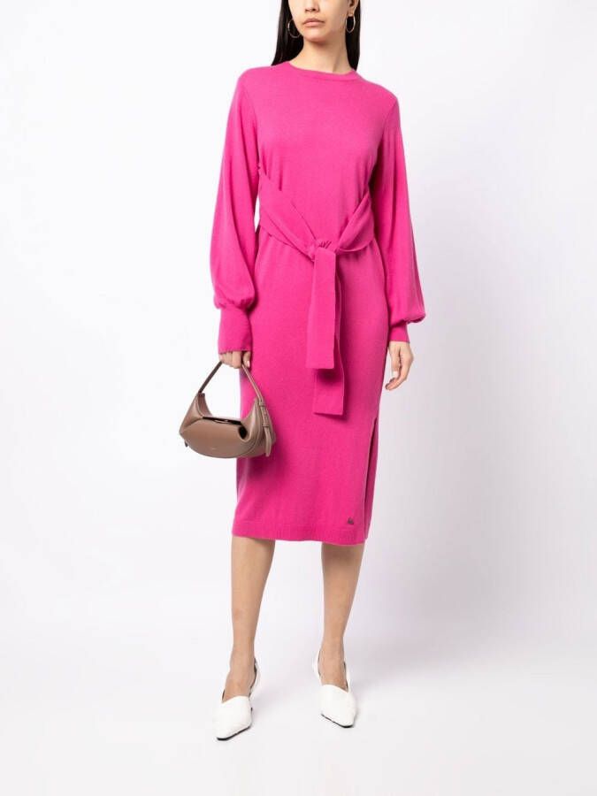 Ted Baker Midi-jurk met gestrikte voorkant Roze