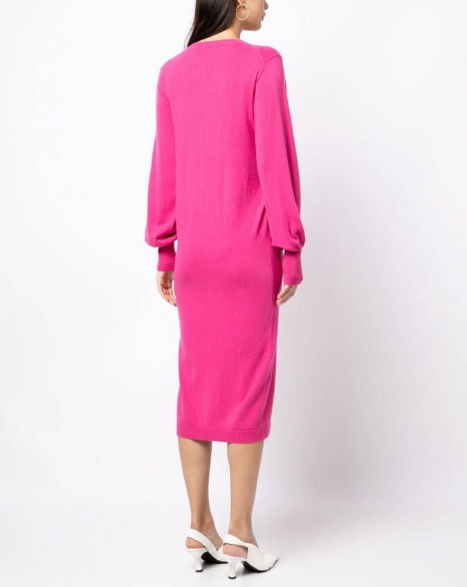 Ted Baker Midi-jurk met gestrikte voorkant Roze