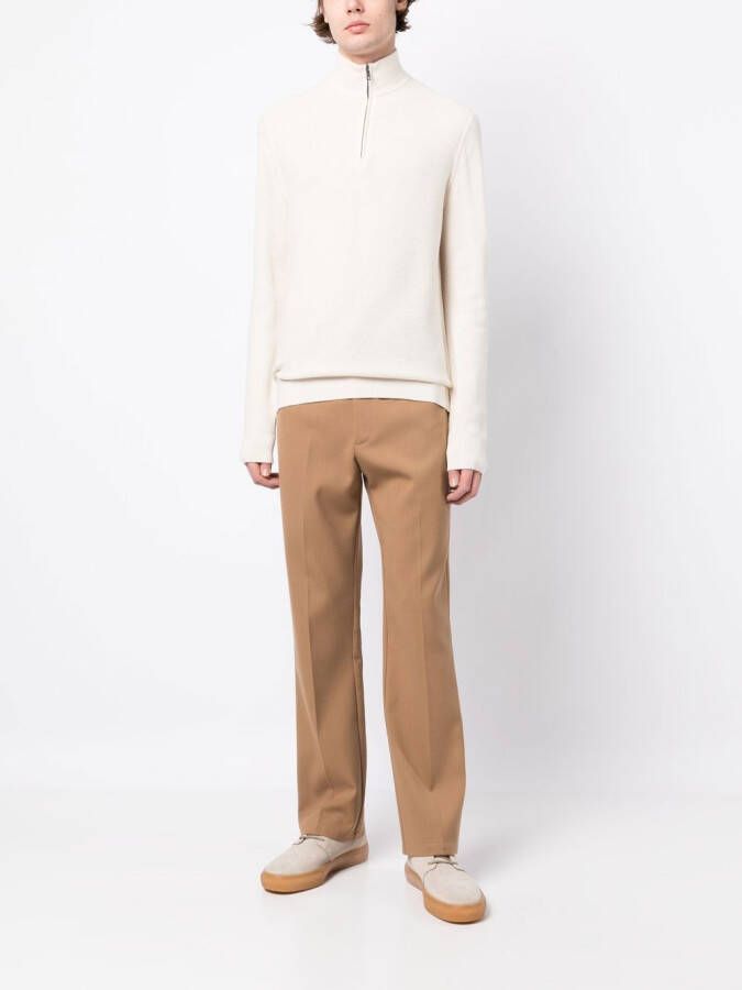 Ted Baker Trui met halve rits Wit