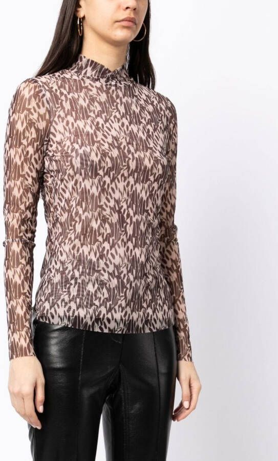 Ted Baker Doorzichtige top Bruin