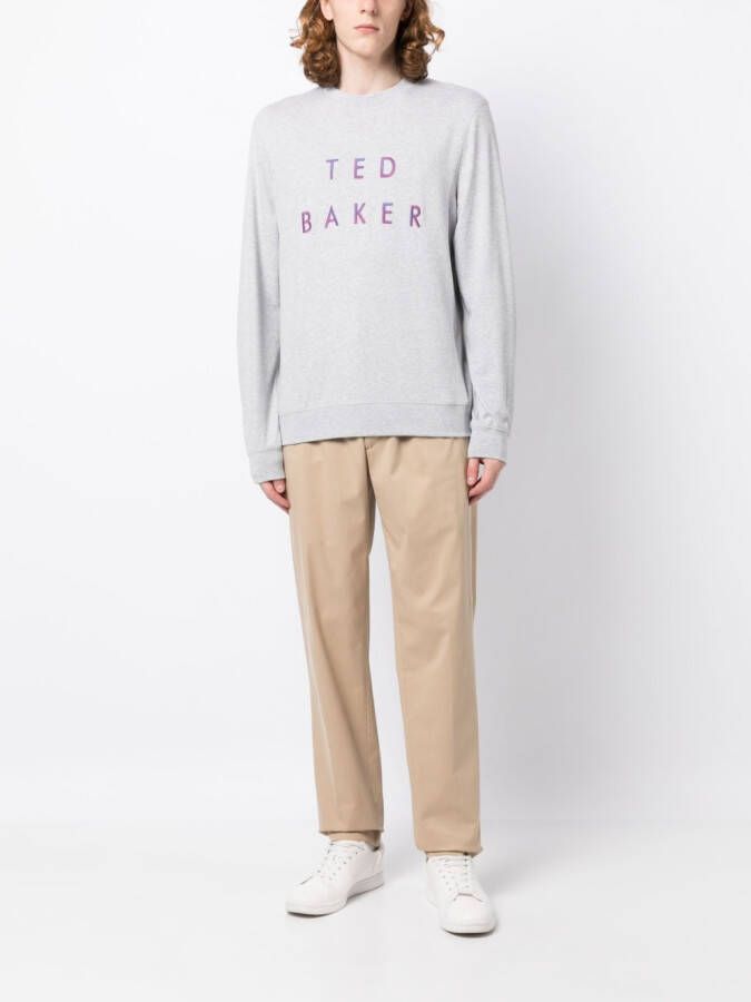 Ted Baker Sweater met geborduurd logo Grijs