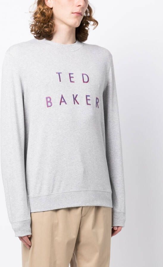 Ted Baker Sweater met geborduurd logo Grijs