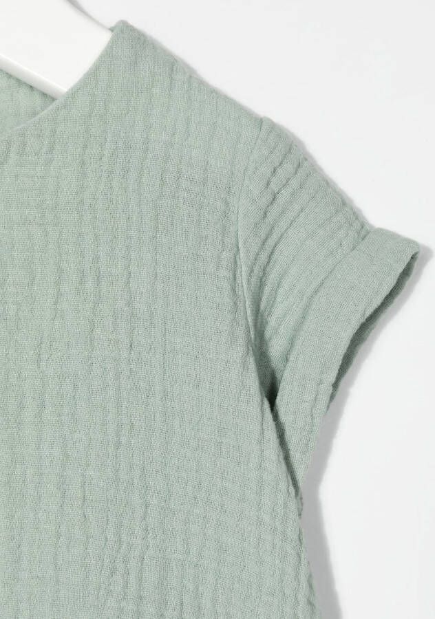 TEDDY & MINOU Jurk met franje afwerking Groen