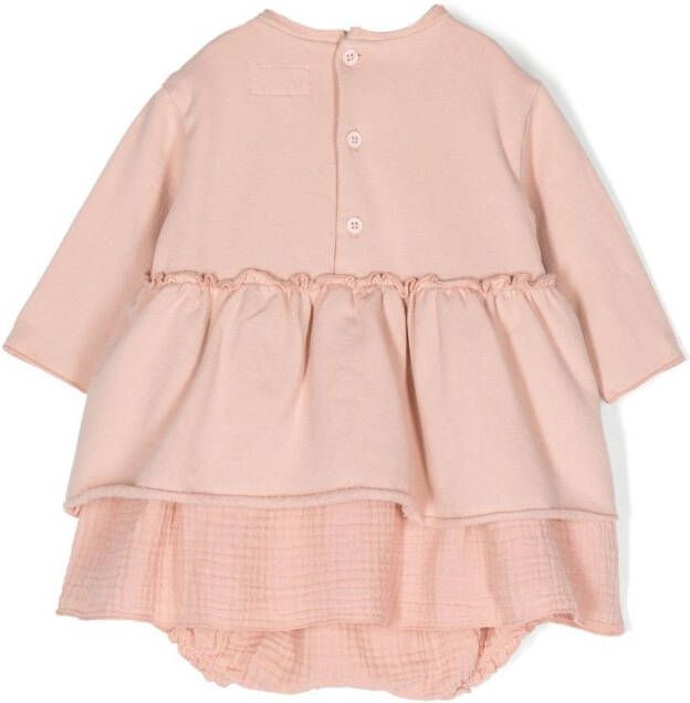 TEDDY & MINOU Jurk met ruches Roze