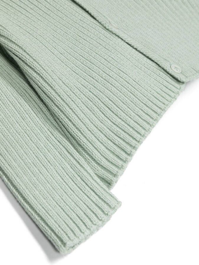 TEDDY & MINOU Vest met geribbelde afwerking Groen