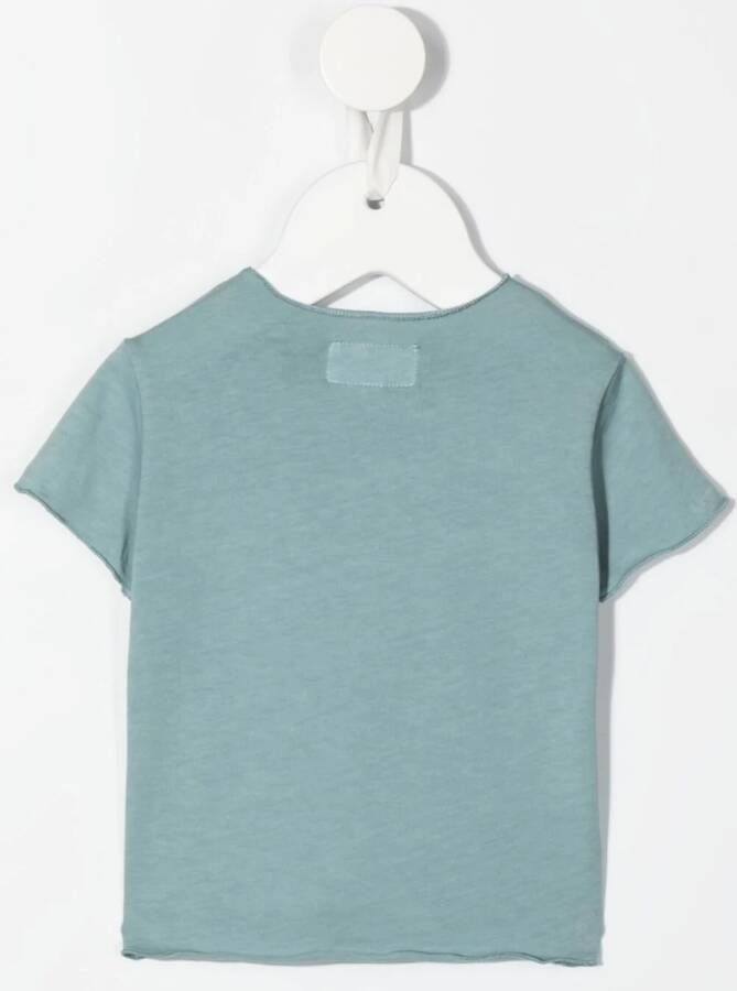 TEDDY & MINOU T-shirt met logoprint Blauw
