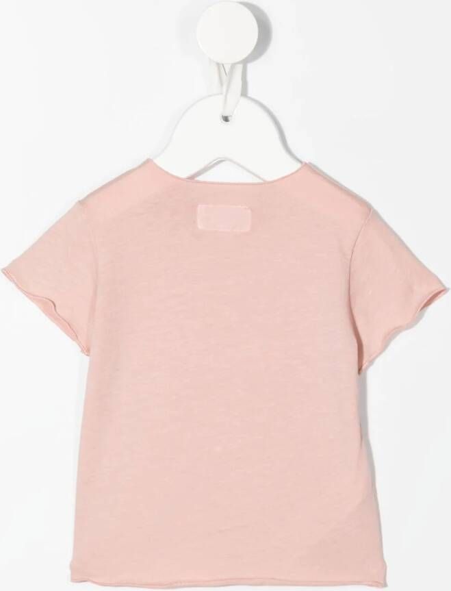 TEDDY & MINOU T-shirt met logoprint Roze