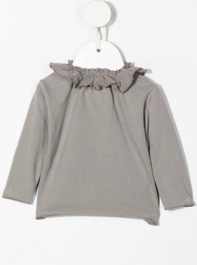 TEDDY & MINOU Top met ruches Grijs