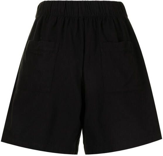 TEKLA Shorts met trekkoordtaille Zwart