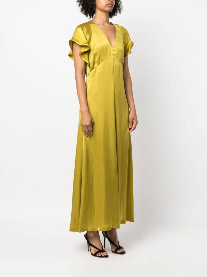Tela Jurk met V-hals Groen