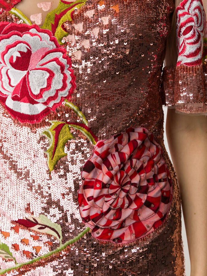 Temperley London Avondjurk van tule Roze