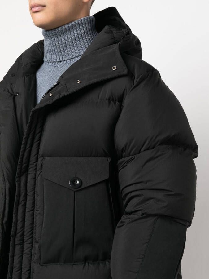Ten C Donsjack met capuchon Zwart