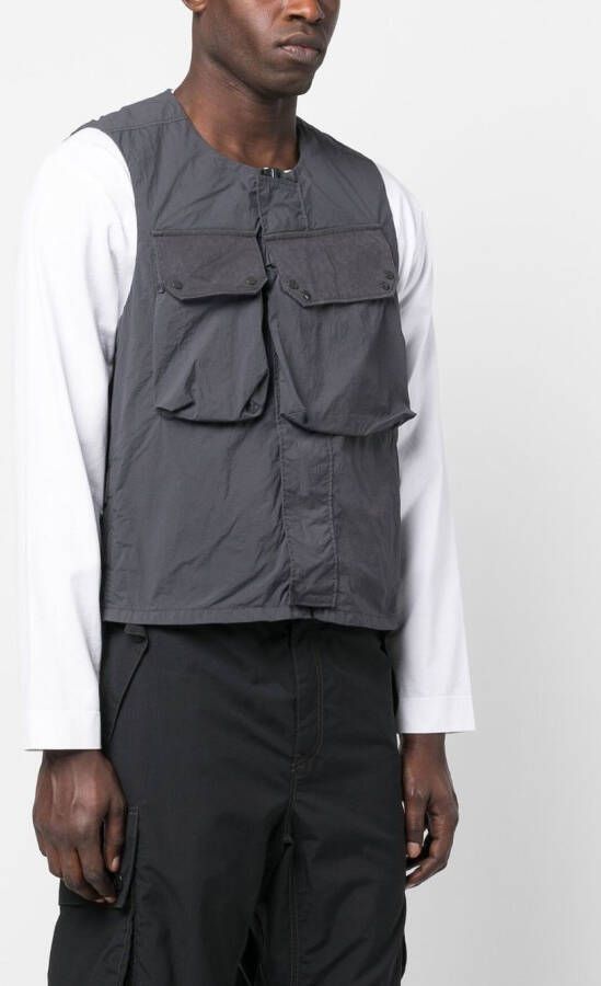 Ten C Gilet met klepzak Grijs