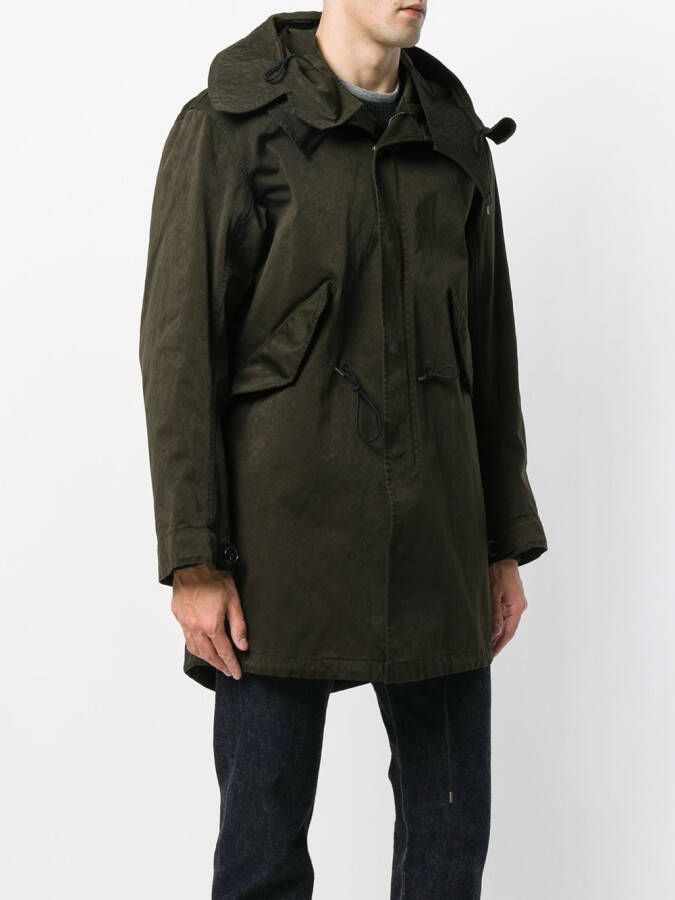 Ten C hooded coat Groen