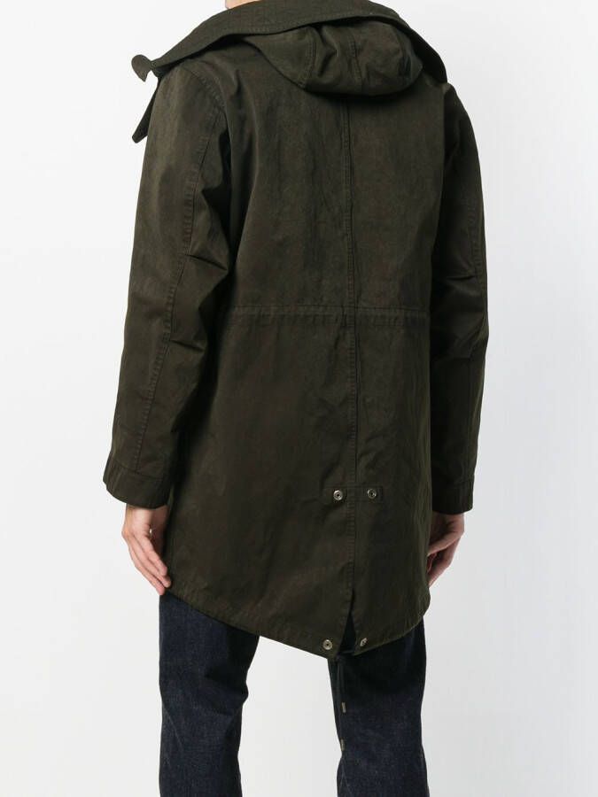 Ten C hooded coat Groen
