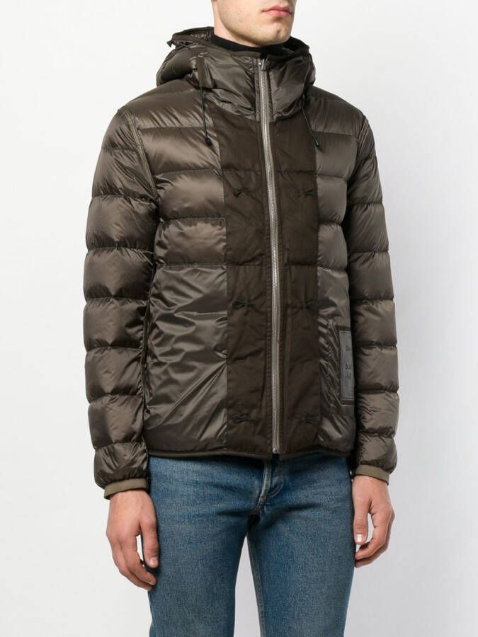 Ten C hooded padded jacket Groen