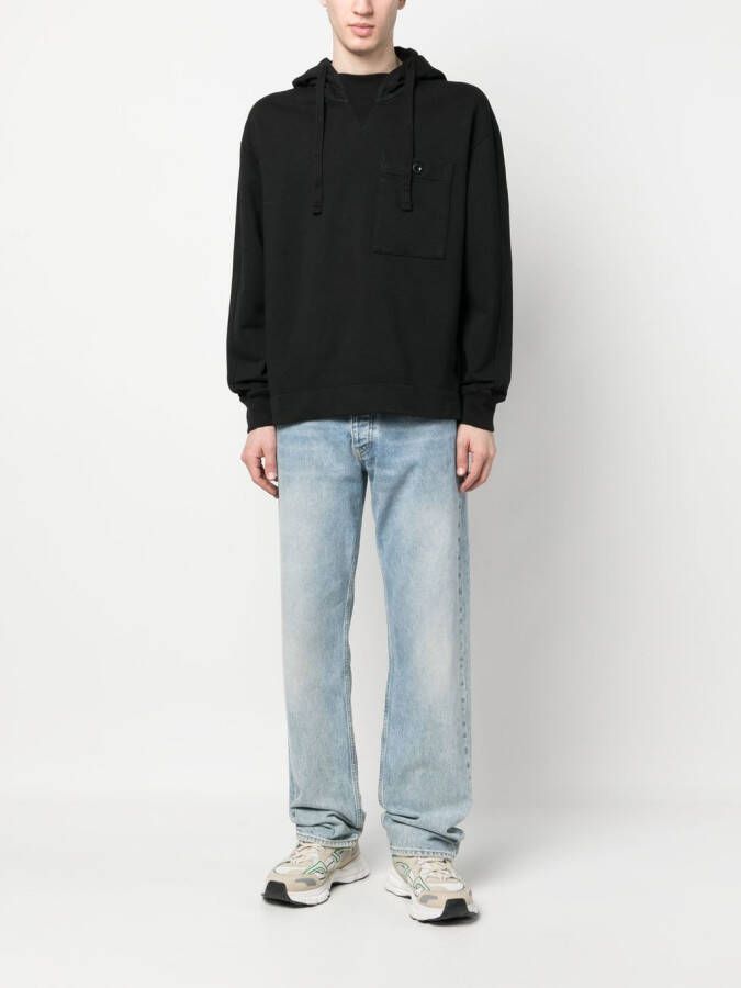Ten C Hoodie met patch Zwart