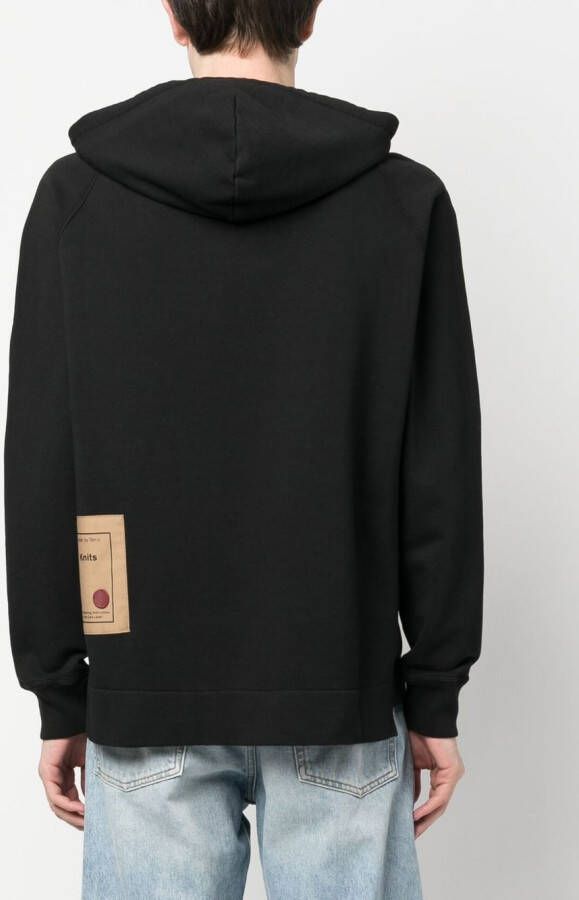 Ten C Hoodie met patch Zwart
