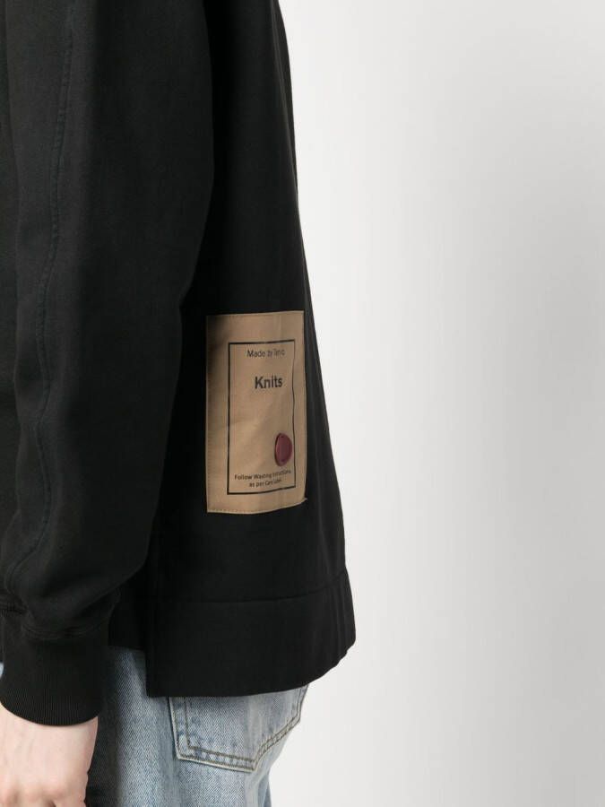 Ten C Hoodie met patch Zwart