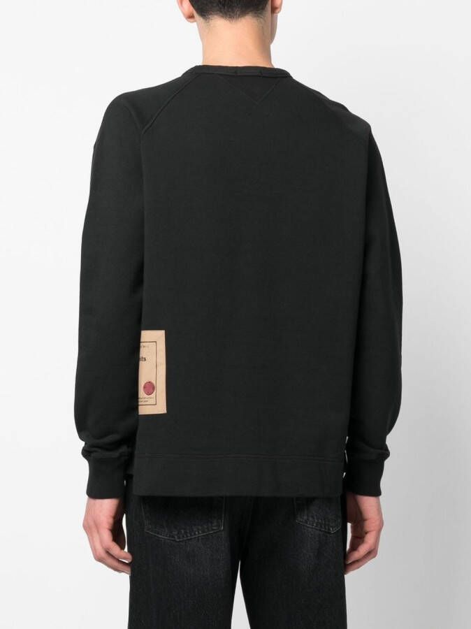 Ten C Sweater met logopatch Zwart