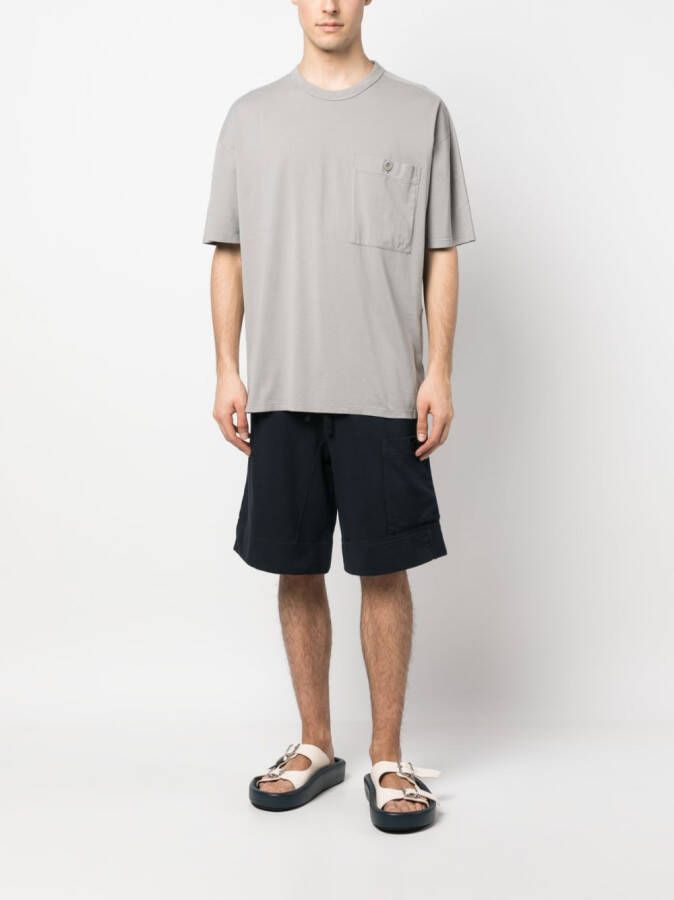 Ten C T-shirt met logopatch Grijs