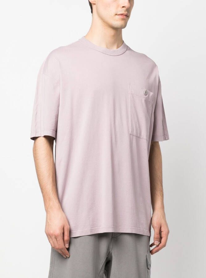 Ten C T-shirt met logopatch Roze