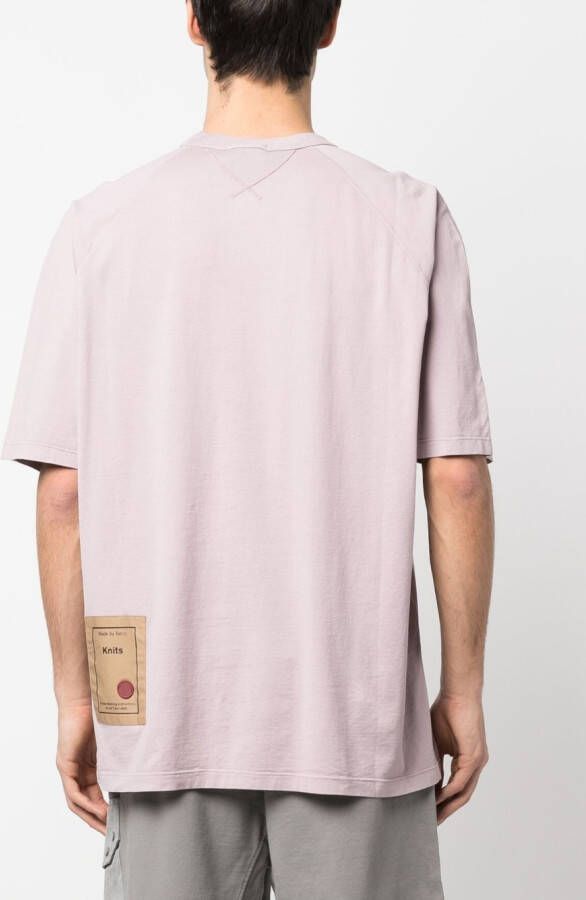Ten C T-shirt met logopatch Roze