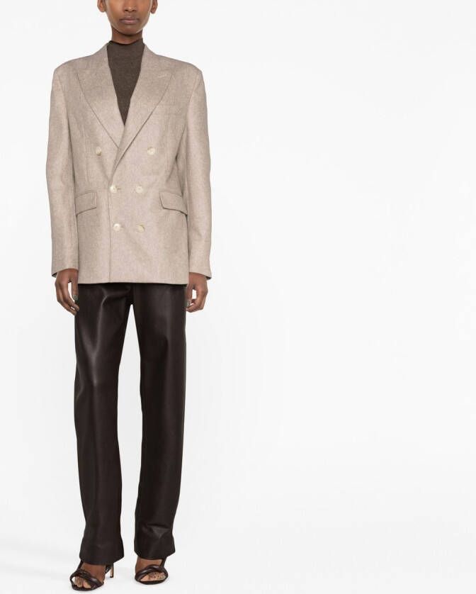 THE ANDAMANE Blazer met dubbele rij knopen Beige