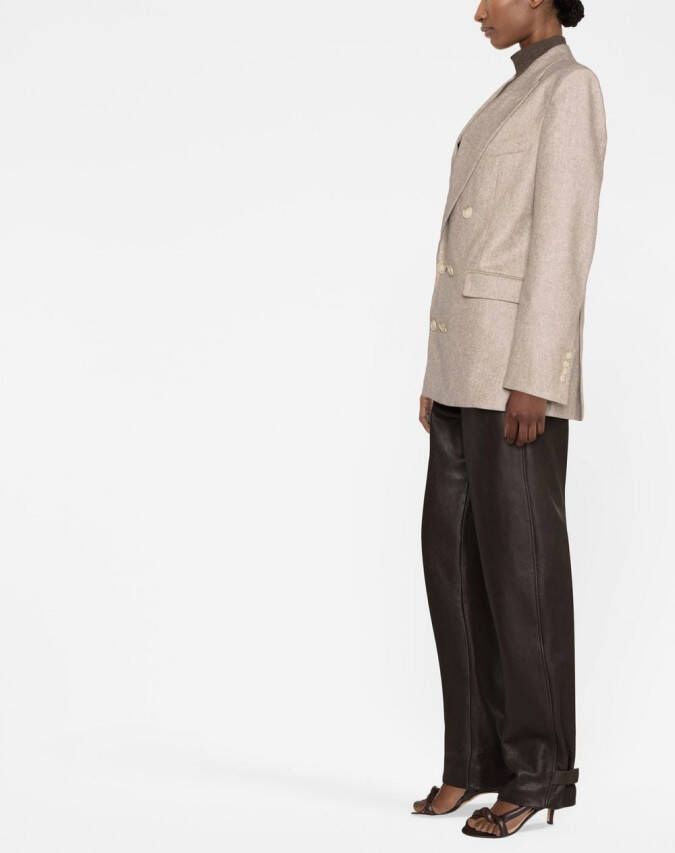 THE ANDAMANE Blazer met dubbele rij knopen Beige