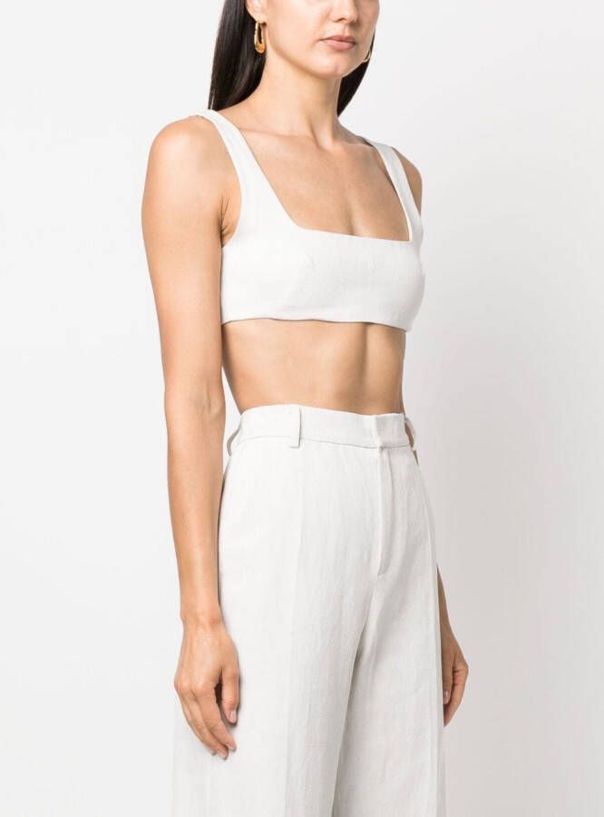 THE ANDAMANE Cropped bralette Wit