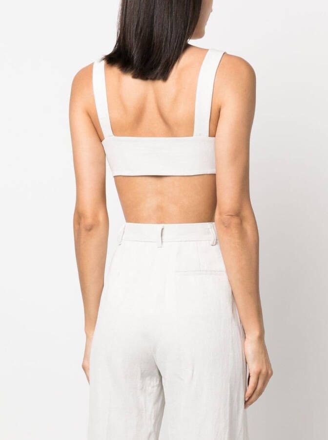 THE ANDAMANE Cropped bralette Wit