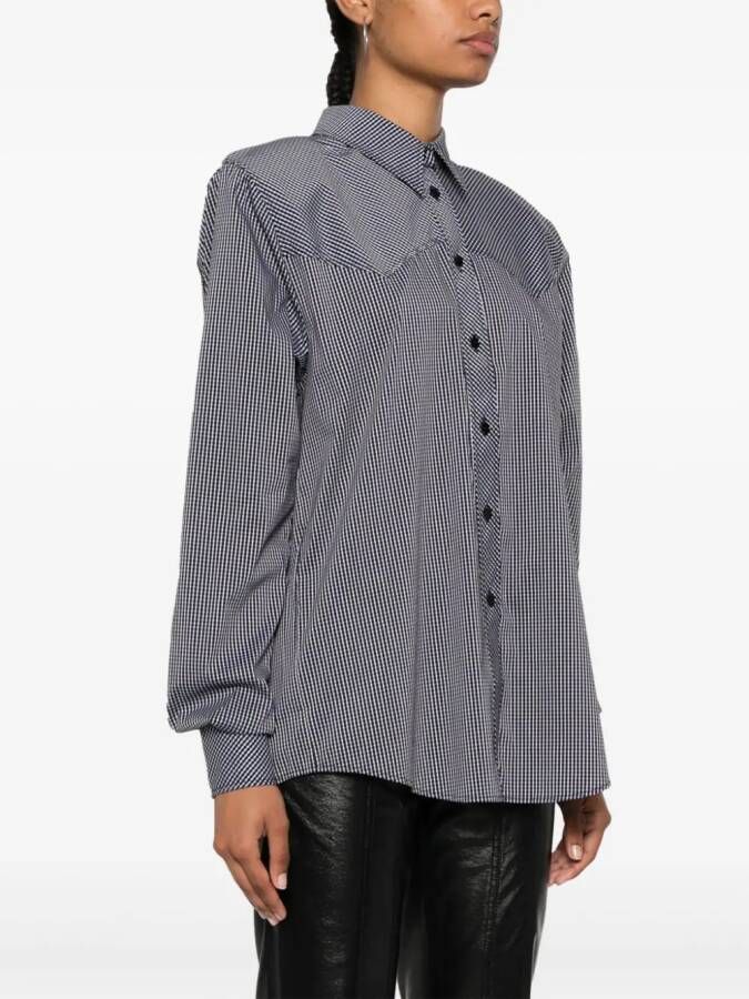 THE ANDAMANE Geruite blouse Zwart