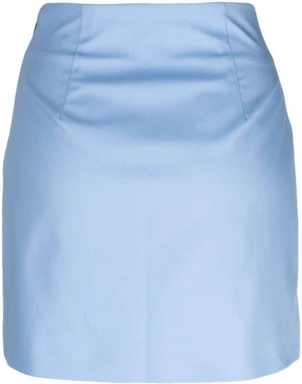 THE ANDAMANE Mini-rok met zijsplit Blauw