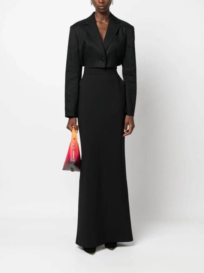 THE ANDAMANE High waist maxi-jurk Zwart